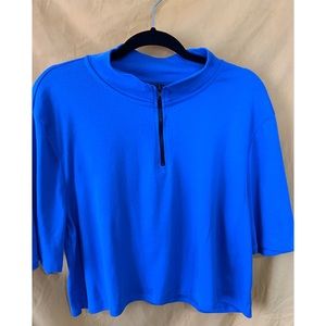 Half zip crop top